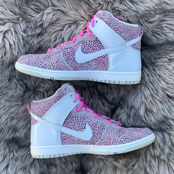 Nike | Shoes | Nike Dunk Dunks Gray Grey Pink Polka Dot 8 | Poshmark
